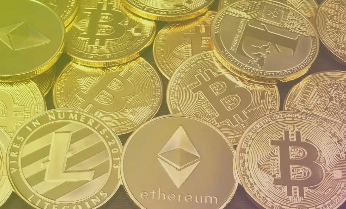 various cryptocurrencies on the table